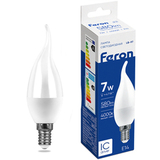 Лампа светодиодная LED 7вт Е14 белый матовая свеча на ветру LB-97 25761 FERON — фото 2