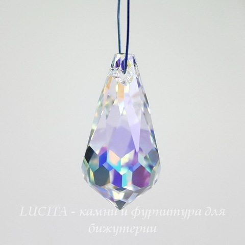 6000 Подвеска Сваровски Drop Crystal AB (28х14 мм)