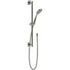 Gessi Emporio shower 47314#149 Штанга в комплекте с душевой лейкой легкой очистки, шланг 1,50 м, цвет: Finox Brushed Nickel