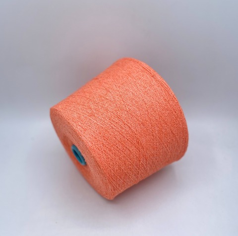 Lineapiu (пр.Италия),art-Boucle 1400м/100гр, 75% Хлопок 25% Нейлон, цвет-Оранжевый,неоднотонный арт.34892
