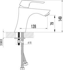Смеситель для умывальника монолитный LEMARK UNIT – LM4506C