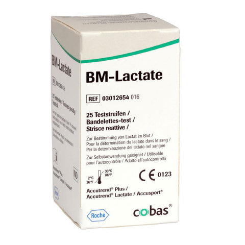 Тест-полоски аккутренд БМ-Лактат в капиллярной крови (BM-Lactate) №25 Roche Diagnostics GmbH, Германия