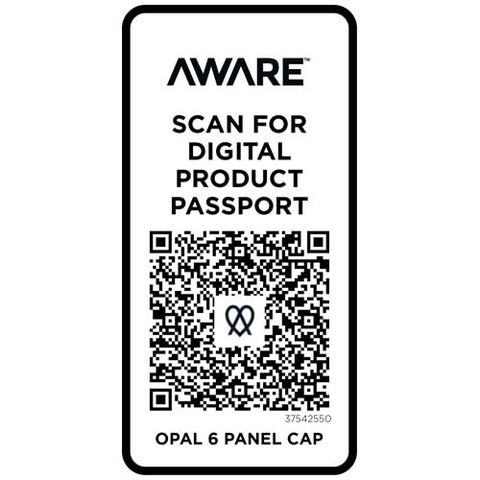 Opal с 6 панелями Aware™ кепка из переработанных материалов плотностью 240 г/м²