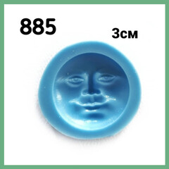 0885 Молд силиконовый. Лицо (Солнце, Луна)