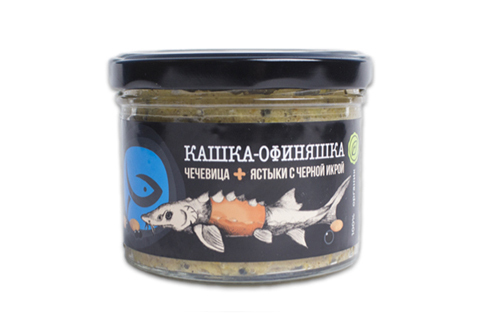 Каша из чечевицы с чёрной икрой, 200г