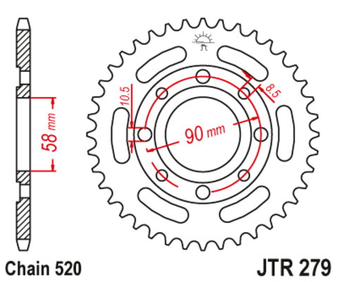 Звезда ведомая JTR279 42