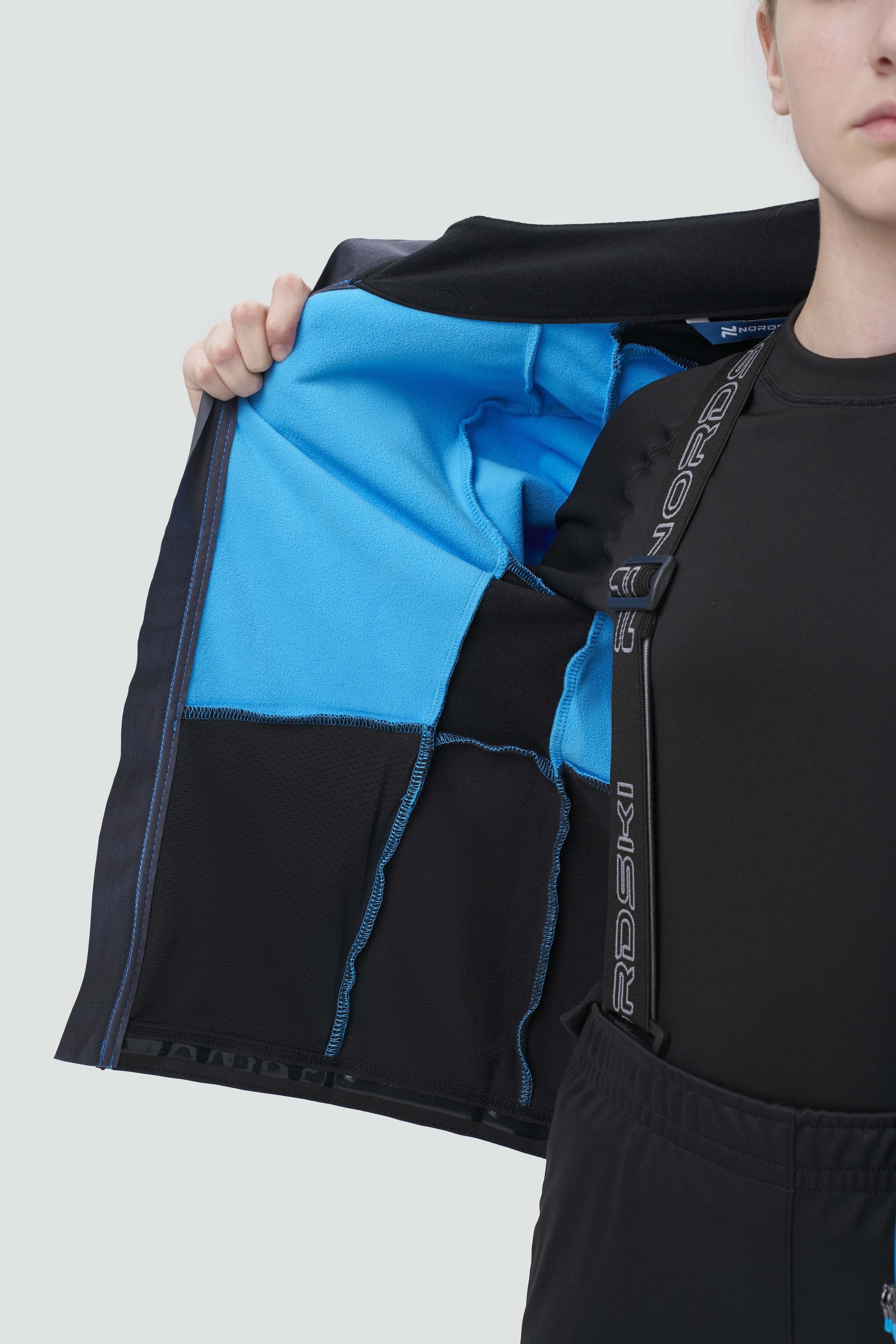 Детский тренировочный лыжный костюм Nordski Jr. Advance light blue-black - 6