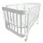 Кровать детская Indigo Italiano Baby продольный маятник на колесах белый-кашемир