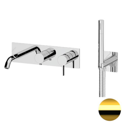 Remer MC53D2WBDO Смеситель для ванны Remer Metrica MC53D2WBDO, золото глянцевое