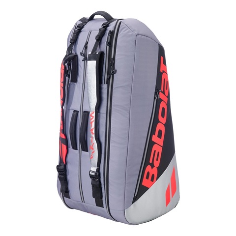 Теннисная сумка Babolat Pure Strike Carbon Grey 2025 Grey/Neon Red (9 ракеток)