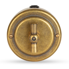 Переключатель ретро поворотный 1 кл. "Бронза" VINTAGE-BRASS 30101-1 / 1 Группа света, проходной