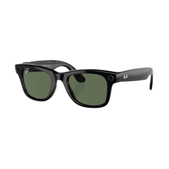 Умные очки Ray-Ban Wayfarer Shiny Black / G-15 Green, 150-50 (RW4006)