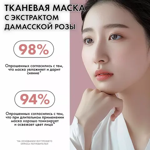 Набор укрепляющих масок с розовой водой и цветочными экстрактами GLOW LUMINOUS FLOWER FIRMING MASK ROSE