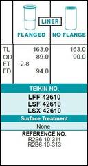 Гильза блока цилиндров TEIKIN LSF42610 (4шт/упак) не хонингованная