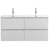 BelBagno UNO-1200-4C-SO-BO База под раковину подвесная с фрезерованными ручками по всей длине фасада с четырьмя выкатн. ящ., Bianco Opaco, 1200x455x608