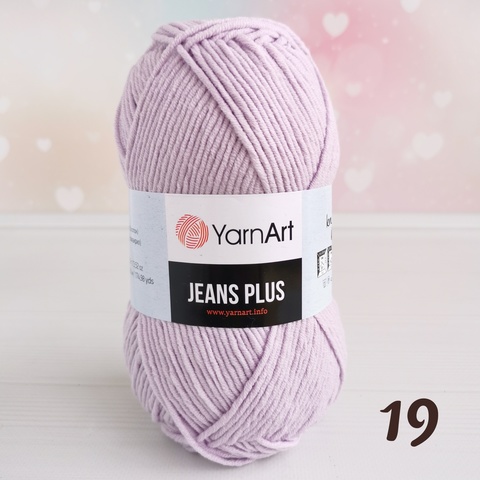 YARNART JEANS PLUS 19, Нежный сиреневый