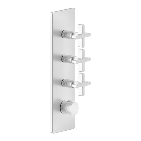 Gessi Inciso 58226#031 Встраиваемый термостатический смеситель на 3 источника, резьба 3/4" (внешние части), цвет: хром