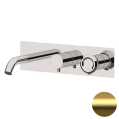 Remer Element ET54D3BG Встраиваемый смеситель для ванны душа, на 2 выхода, цвет: золото брашированное фото