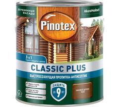 Пропитка декоративная для защиты древесины Pinotex Classic Plus 3 в 1 тиковое дерево 2,5 л.