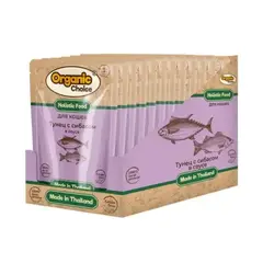 Organic Choice Grain Free пауч для кошек тунец с сибасом в соусе 70 гр