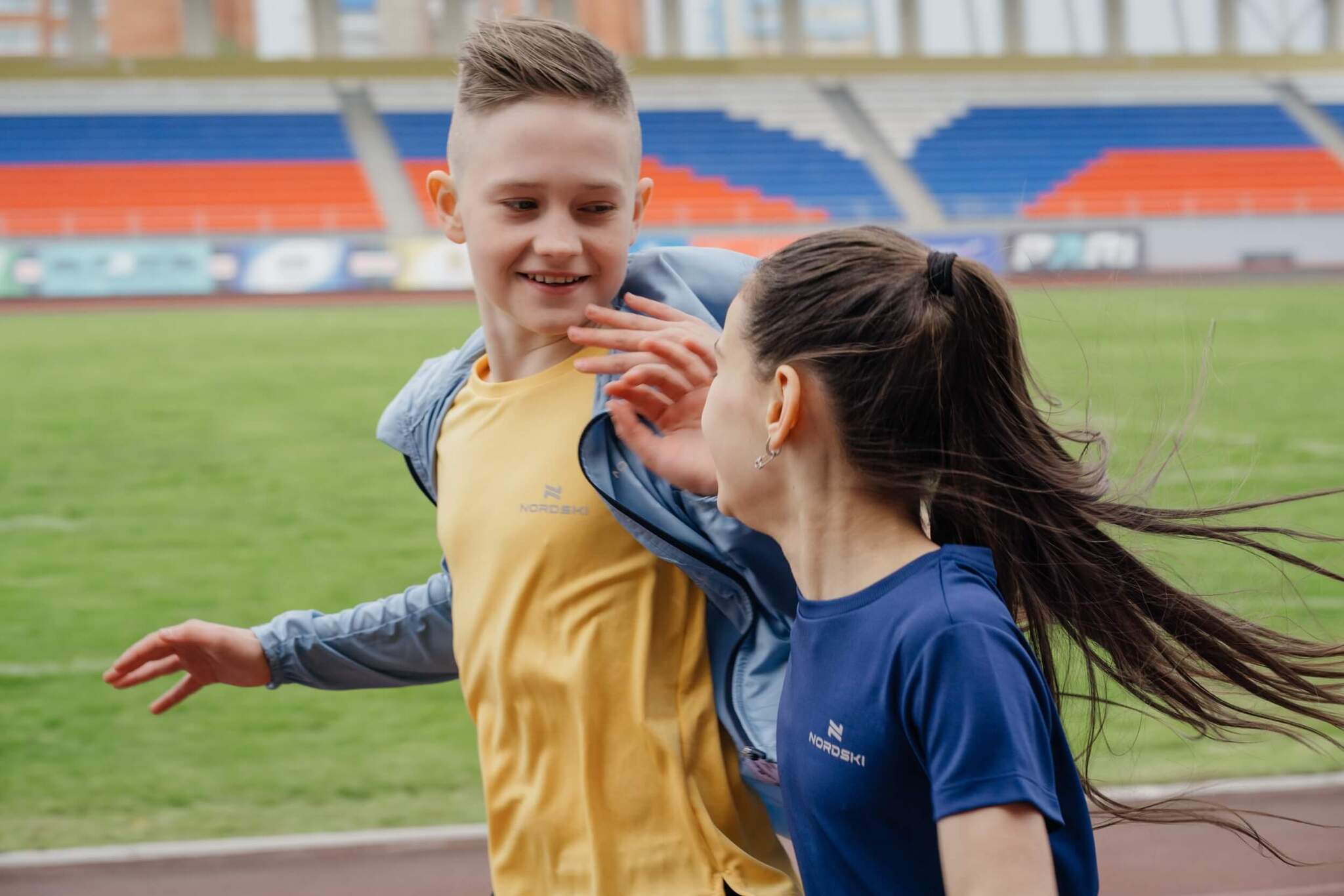 Детская спортивная футболка Nordski Jr Run apricot - 13