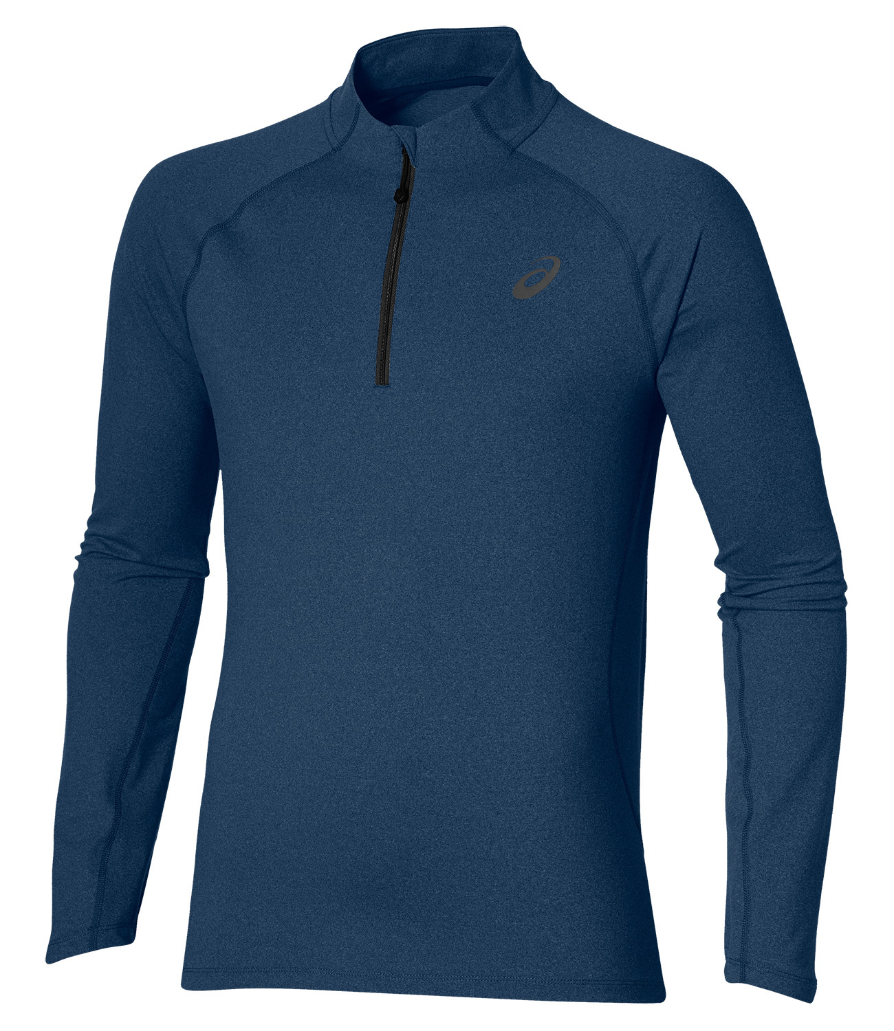ASICS LS 1/2 ZIP JERSEY  мужская беговая рубашка синяя - 2