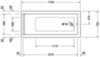 Duravit Starck 700336000000000 Ванна прямоугольная 170x80 см