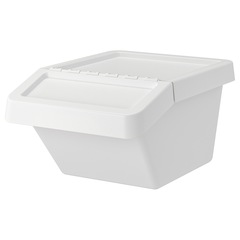Мусорный бак IKEA SORTERA (СОРТЕРА), Белый, 37 л