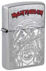 Фото Зажигалка ZIPPO Iron Maiden с покрытием Street Chrome, латунь/сталь, серебристая