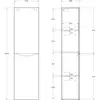 BelBagno FLY-MARINO-1500-2A-SC-RR-P-L Шкаф подв. с двумя расп-ными дверцами с доводчиками, с двумя полками, левостор. Rovere Rustico, 400x300x1500