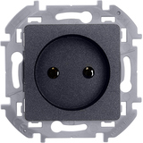 Розетка без заземления - Legrand Inspiria - без шторок 16А 250В винтовые зажимы - антрацит — фото 1