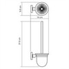 WasserKRAFT Diemel K-2227 Туалетный ершик, цвет: хром