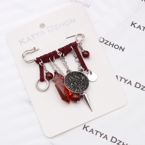 Брошь-булавка Katya Dzhon Bordo pin
