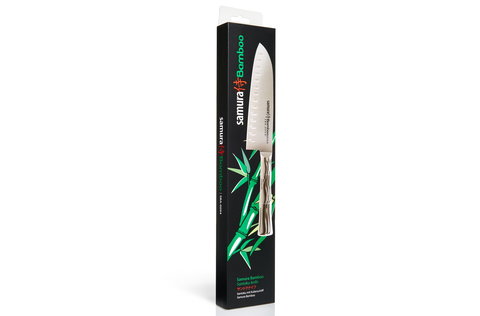Нож кухонный стальной Сантоку Samura BAMBOO SBA-0094/Y