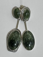 Бохо (серьги из серебра)