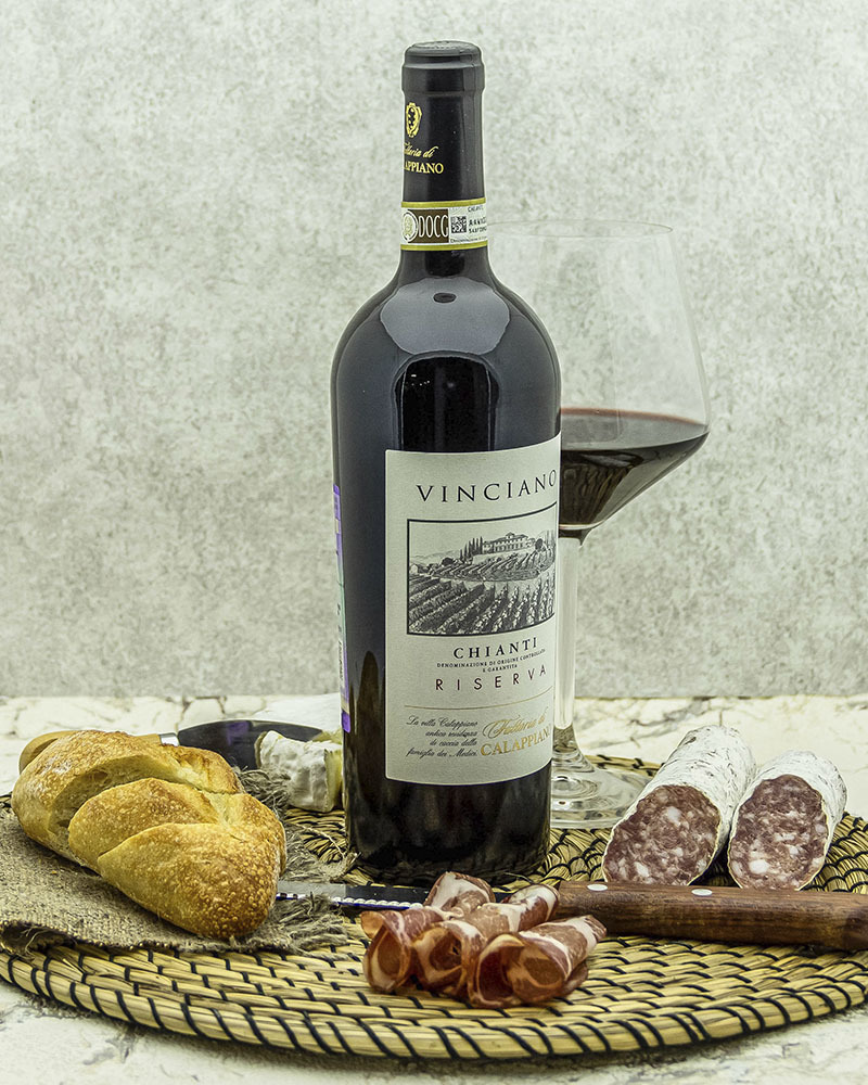 Вино Fattoria di Calappiano Кьянти Ризерва Виничиано Красное Сухое 2015 г.у. 13,5% 0,75 л, Италия