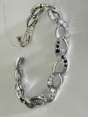 Коса (серебряный браслет)