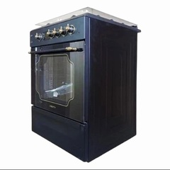 Плита комбинированная Vesta VALENCIA 6042.1245678 Черная матовая Retro CHU