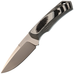 Фото Нож Pocket Wolf Мини Тактик, сталь CR 8, рукоять G10, черно-белый, ножны с рисунком