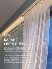 Тюль белая сетка Жаккард с рисунком "Соловьи"