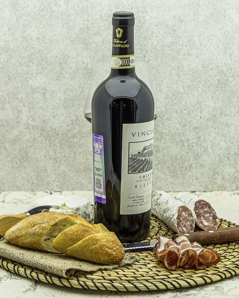 Вино Fattoria di Calappiano Кьянти Ризерва Виничиано Красное Сухое 2015 г.у. 13,5% 0,75 л, Италия