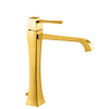 Gessi Mimi 11988#080 Смеситель для накладной раковины высотой от 40 до 120мм с донным клапаном, излив 177мм, цвет: золото