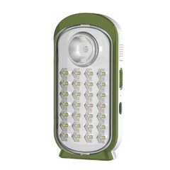 Фонарь ручной, встр акк, Космос, зар от сет220В, пластик, KOC126