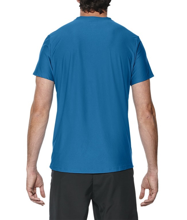 ASICS GRAPHIC SS TOP мужская футболка для бега синяя - 3