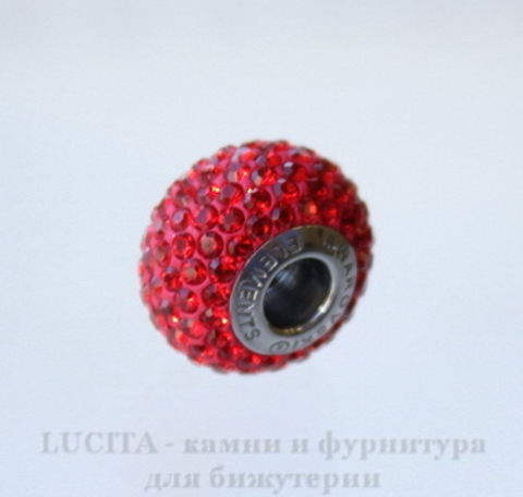 80101 Бусина Сваровски BeCharmed Pave Indian Siam 14х9 мм