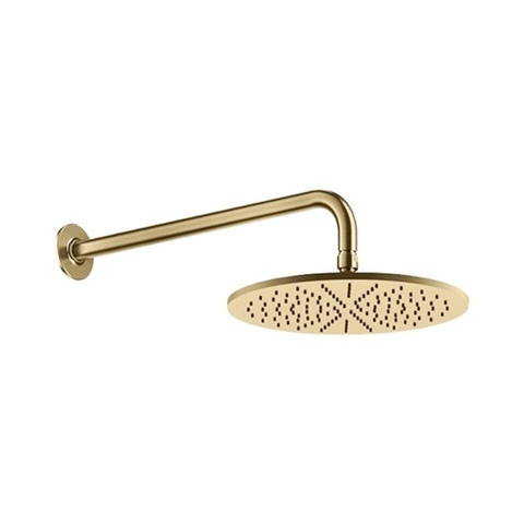 Gessi Inciso 58248#727 Душевая головка для настенного крепления, поворотная, с защитой от известкового налёта Brass Brushed PVD