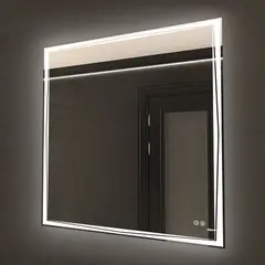 Art&Max Firenze AM-FIR-800-800-DS-F-H Зеркало с подсветкой, цвет: белый фото