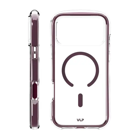 Чехол VLP iPhone 18 Pro Max Bubble Case с MagSafe темно-вишневый
