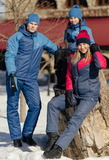 Утеплённая прогулочная лыжная куртка Nordski Premium Sport Blue/True Blue мужская