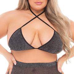 Эротический комплект Size+ из 2 предметов Pink Lipstick 23089X_Черный